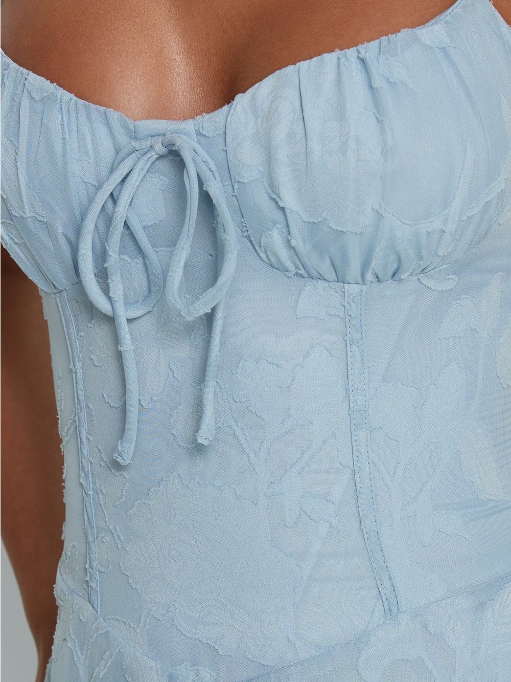 Princess Polly Members Only Maxi Dress Blue Burnout - Picture 5 of 15